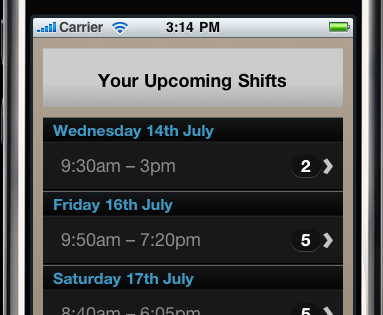 The Rotaville Rota Mobile Site