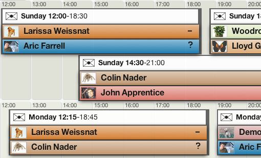 Work Rota Calendar View